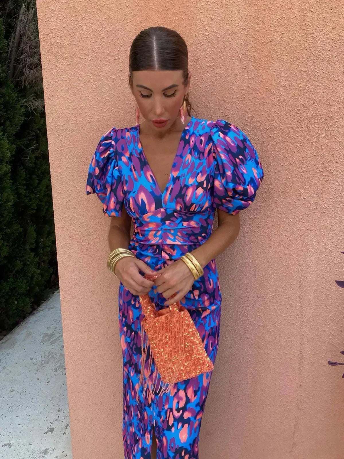 Giada - Colorful Midi Dress