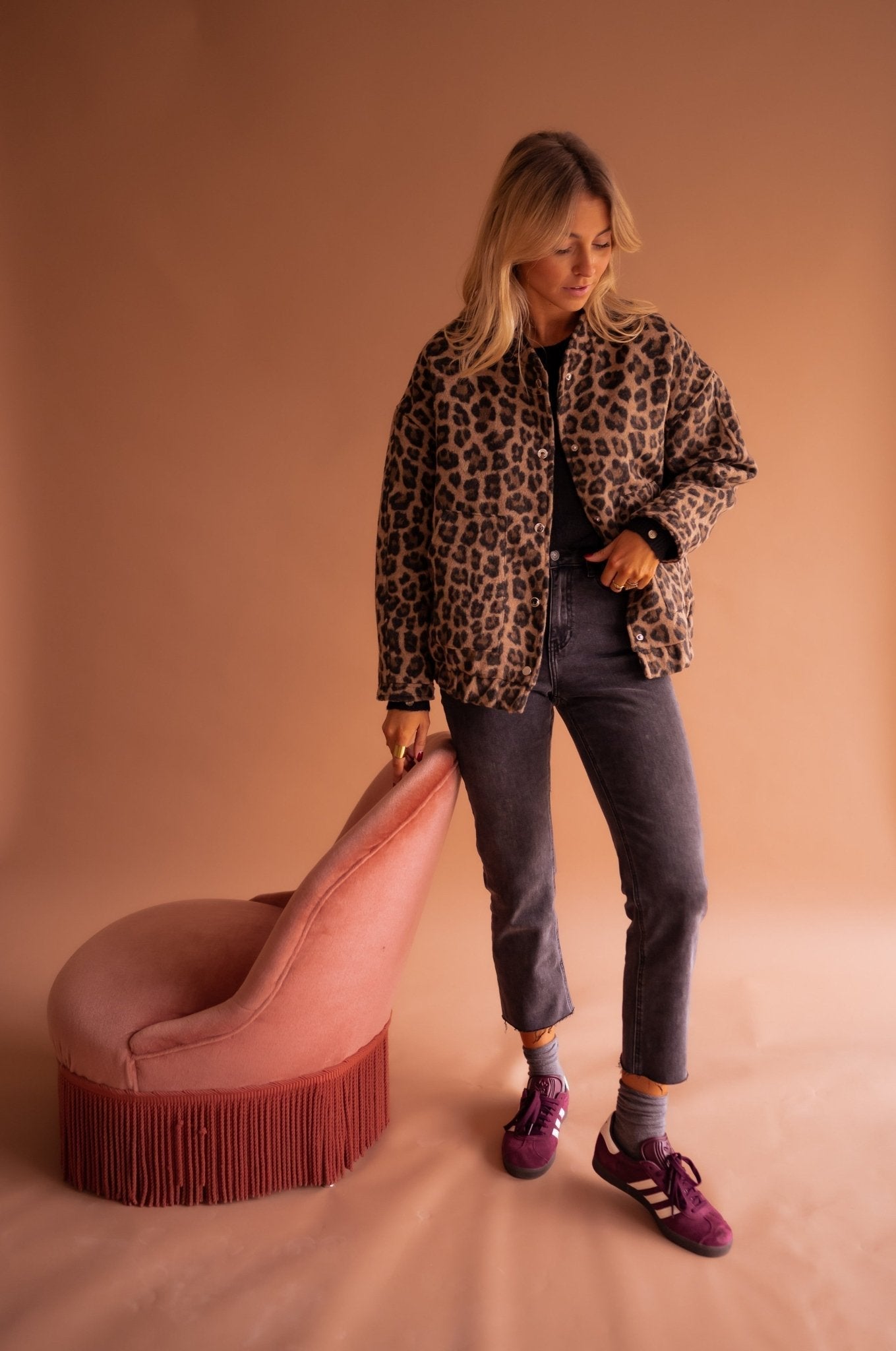 Savannah - Leopard Print Zip-Up Jacket