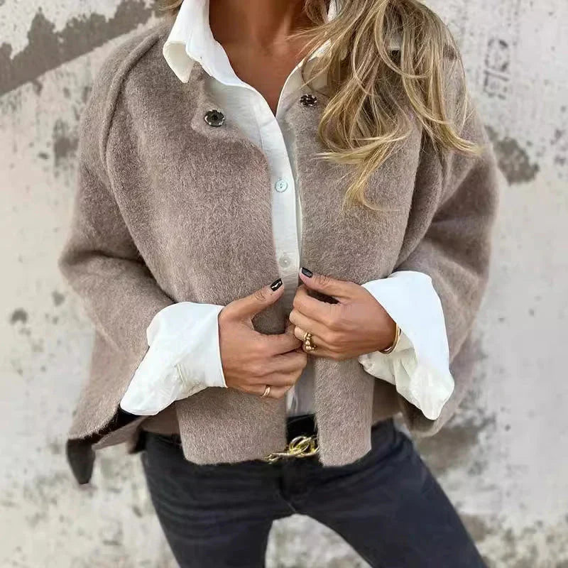 Elisa - Short Cropped Jacket with Flared Sleeves