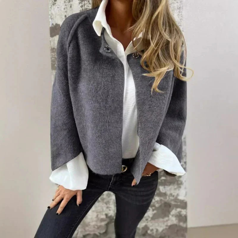 Elisa - Short Cropped Jacket with Flared Sleeves
